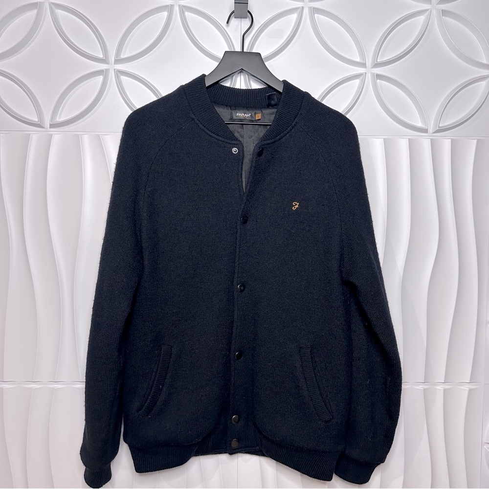 Farah Lined Snap Front Wool Jacket - image 1